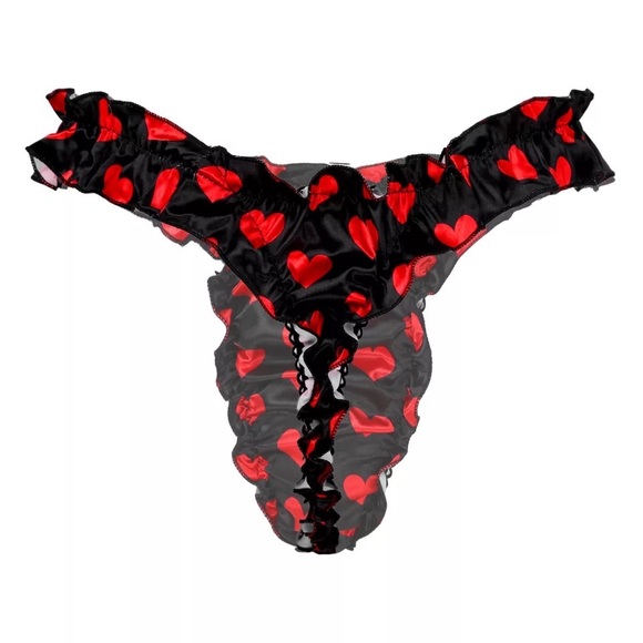 Men’s Women’s Silk Panties Satin Briefs Cute Hi-Lo Rise Thongs Scrunch Underwear - Picture 6 of 16